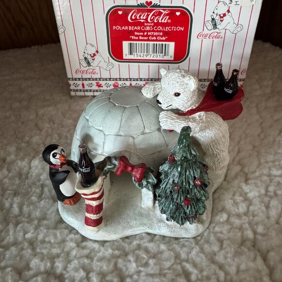 Coca-Cola Polar Bear Cubs “The Bear Cub Club” 72010, 1995 with Box - Picture 5 of 6